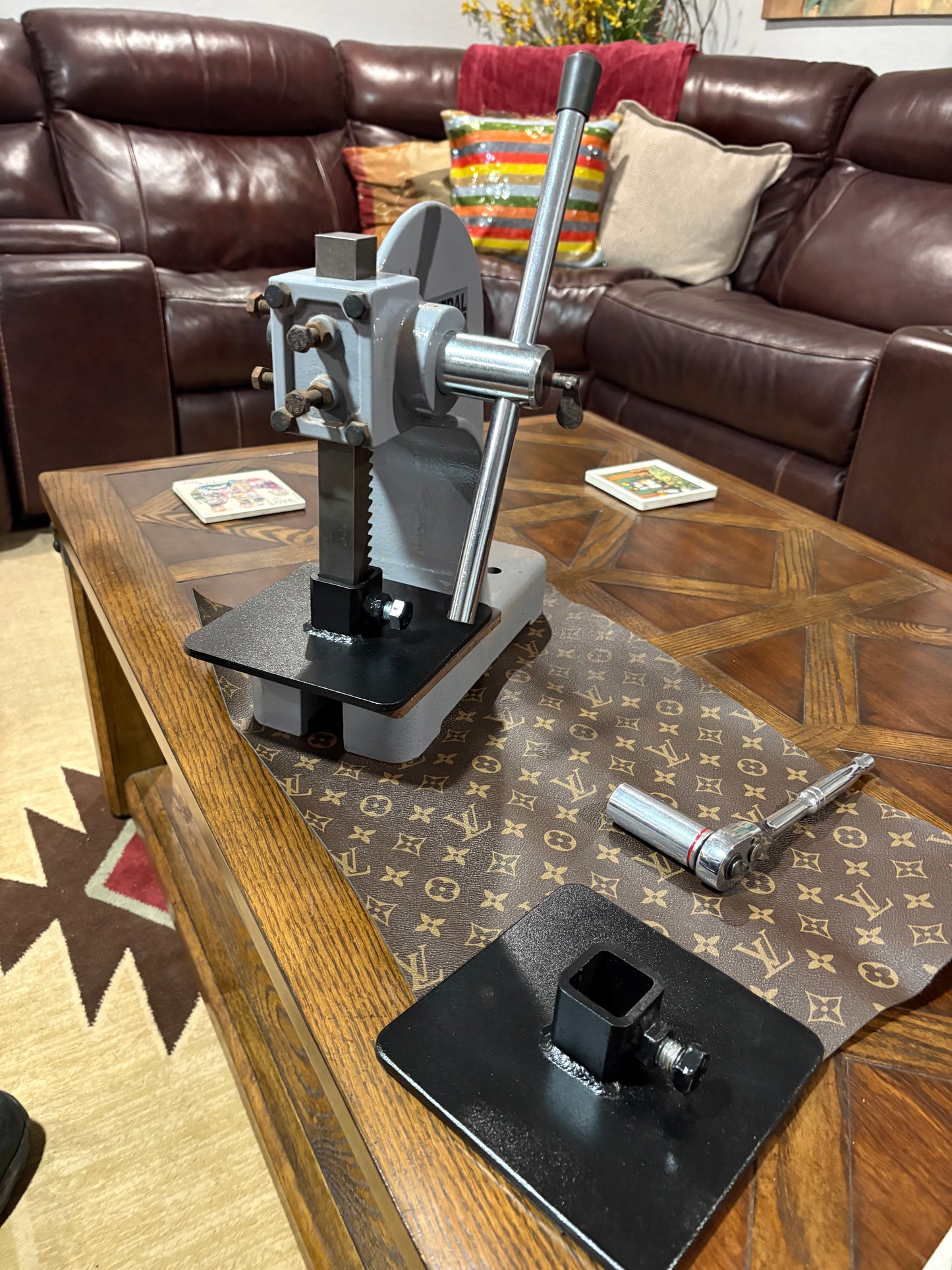 6”x6” Arbor Press Pressure Plate-For 1” Ram.