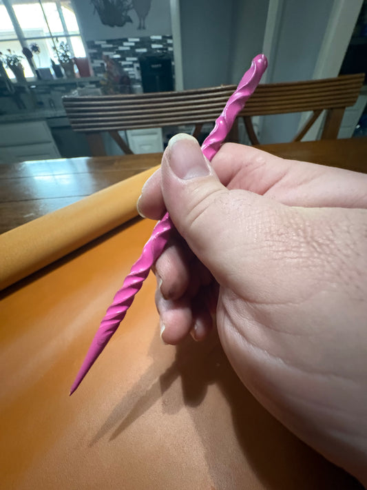 Colored 1/4 Reverse Twist Scratch Awl