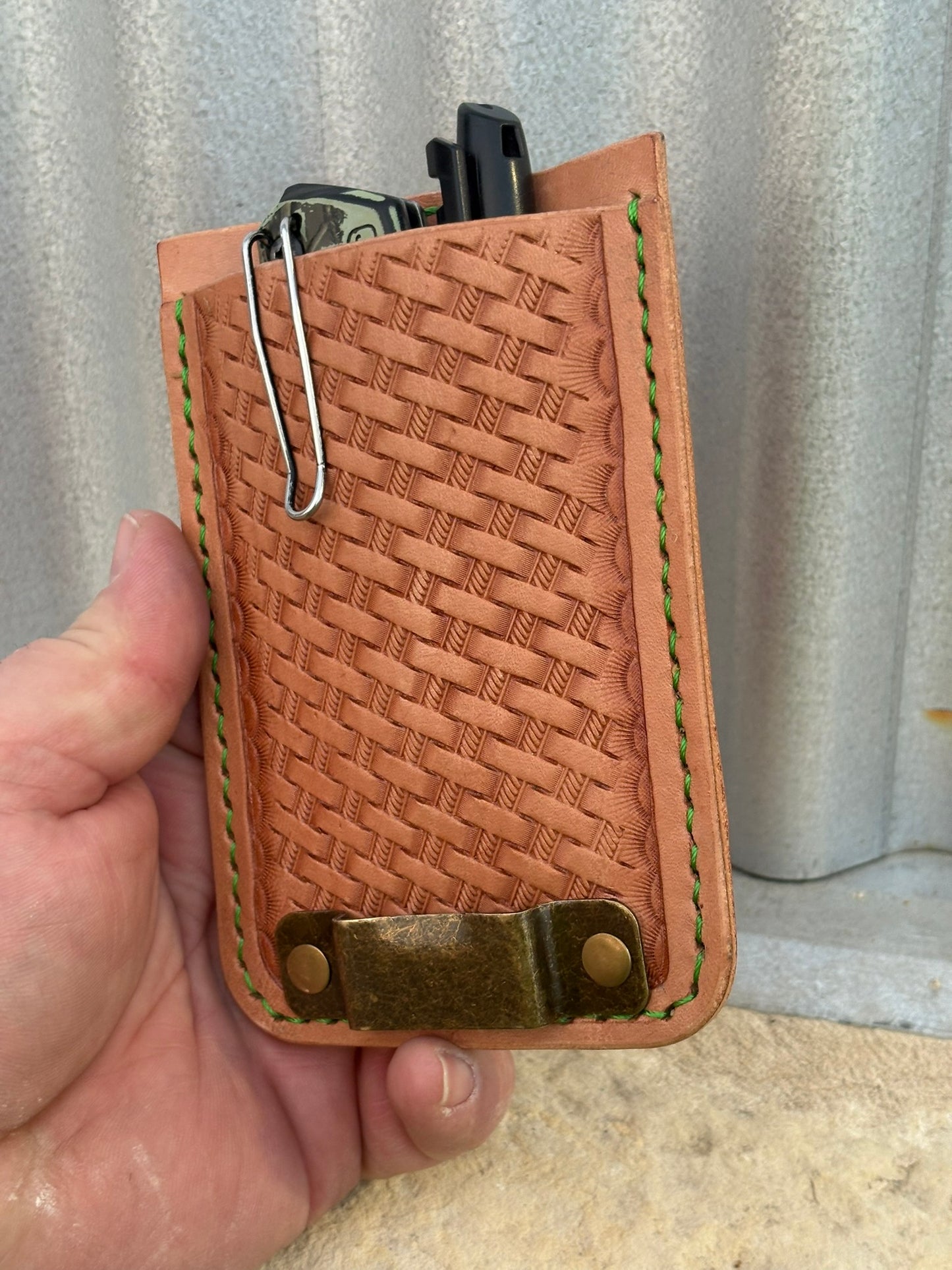 Tape Measure Holster with Pocket