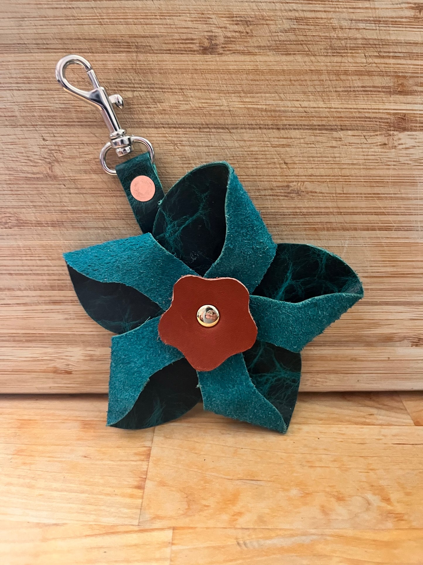 Leather Flower Purse decor