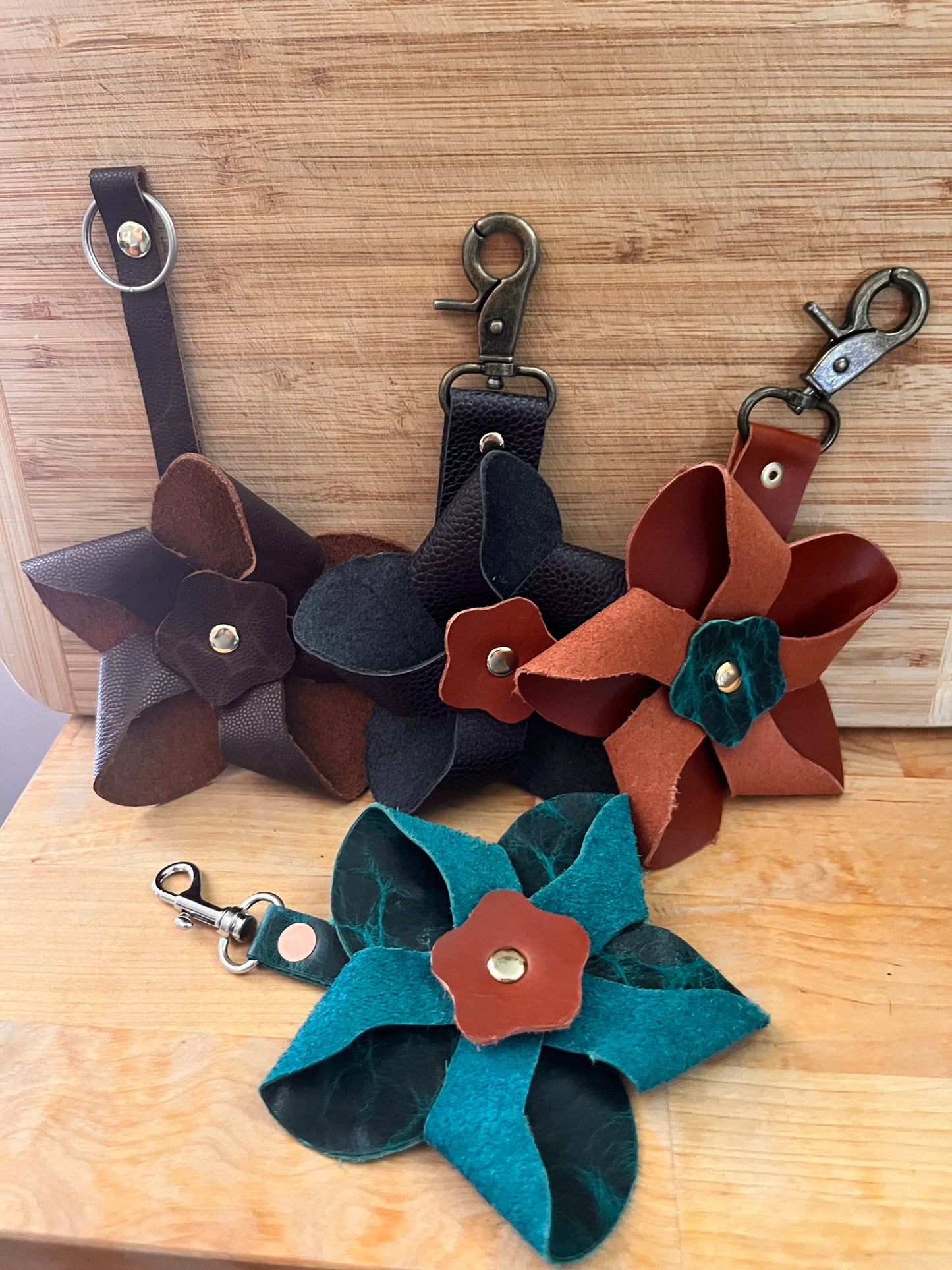 Leather Flower Purse decor